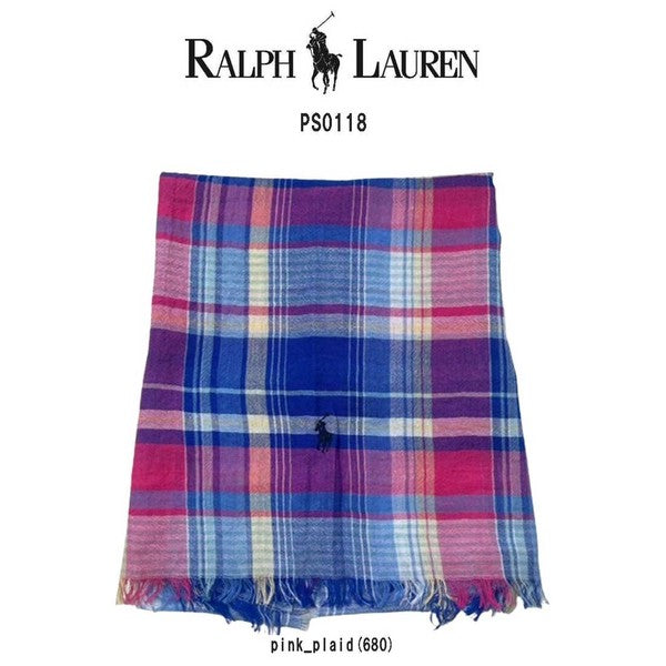 POLO RALPH LAUREN(ポロ ラルフローレン)ストール スカーフ 薄手 大判 小物 plaid brights PS0118　★MS-D