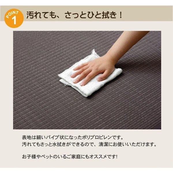 【日本製】水拭きできる ポリプロピレン 置き畳 ユニット畳 『スカッシュ』軽量タイプ